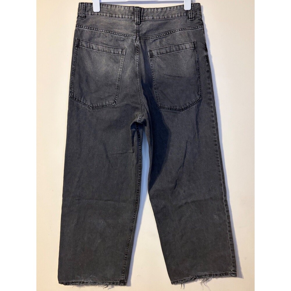Bershka Men's Wide Flare Gray Jeans Size 36
